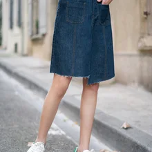 INMAN, летняя Новинка, высокая талия, тонкая корейская мода, Нестандартная Женская короткая джинсовая юбка