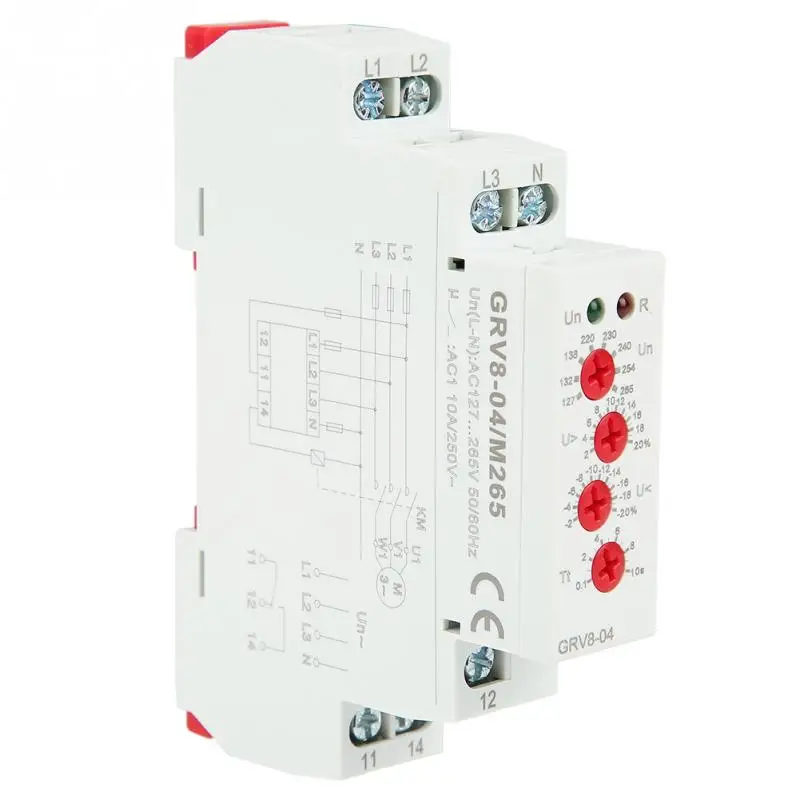 

GRV8-04 3-Phase Voltage Monitoring Relay Sequence Phase Failure Protection relay M265 Best Price