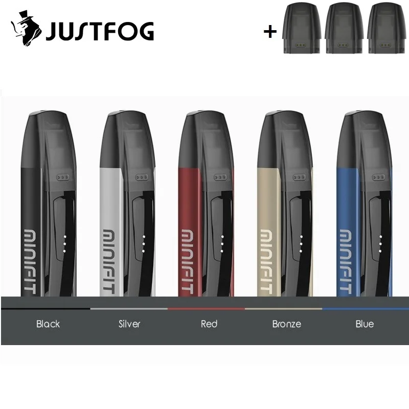 Original Justfog Minifit Kit 370mah Pod System Electronic Cigarettes All In One Vape Pen Kit 1.5ml Pod Cartridge VS Justfog C601 Original Justfog Minifit Kit 370mah Pod System Electronic Cigarettes All In One Vape Pen Kit 1.5ml Pod Cartridge VS Justfog C601
