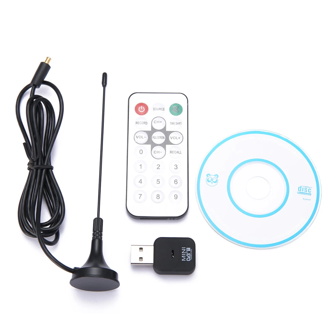 Mini récepteur numérique DVB T USB 2.0 TV hd Mobile récepteur de bâton de  Tuner + antenne Portable DVB T + télécommande + CD de pilote pour DVD HDTV  | AliExpress