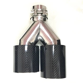 

2.5'' in 3.5'' out Right Side Carbon Fiber Exhaust Dual TWIN End Tips for BMW performance Dual Pipes