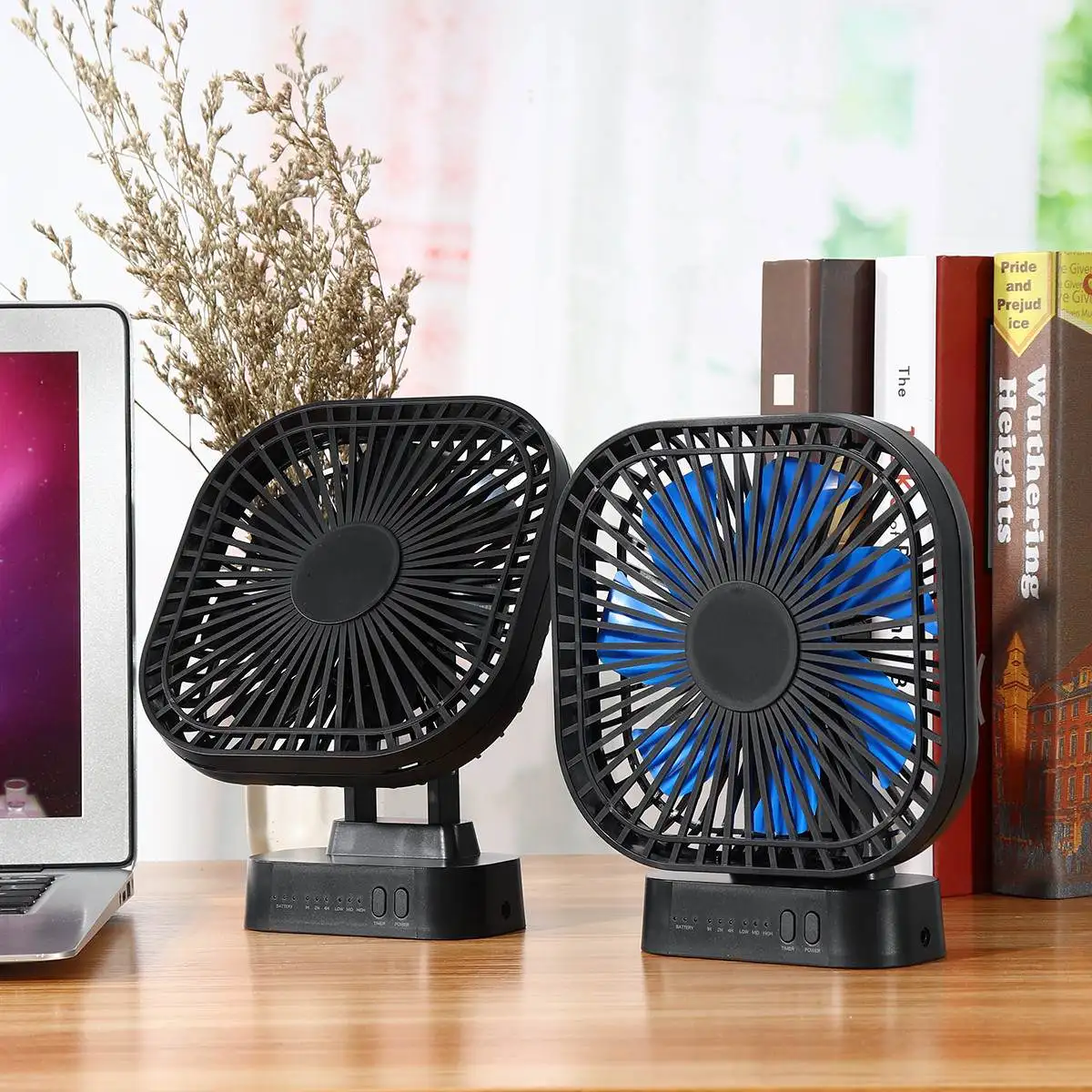

Universal Portable Rechargeable LED Fan Air Cooler Mini Operated Desk USB Fan For PC Laptop Computer 5000mAh