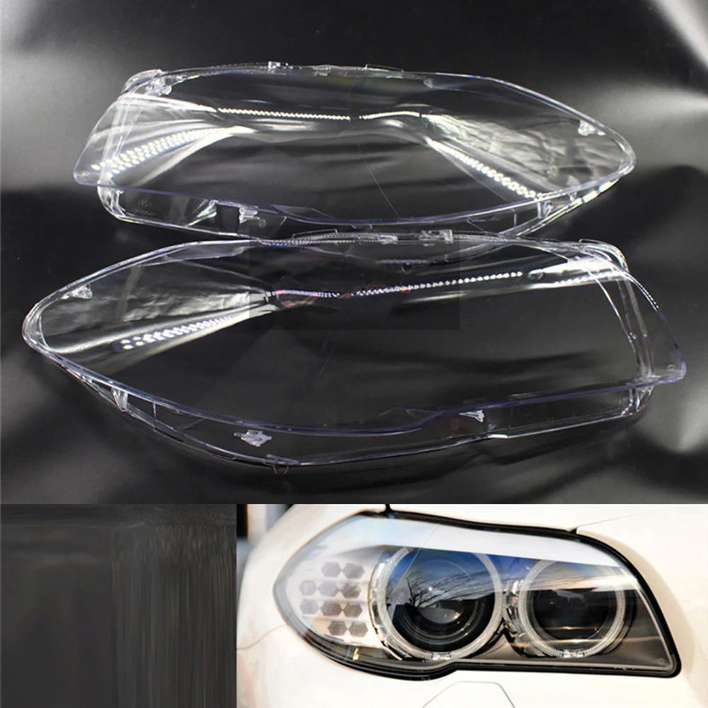 Для BMW F10 F18 2010 2011 2012 2013 Автомобильные фары прозрачные линзы Авто оболочка Крышка водителя и пассажира
