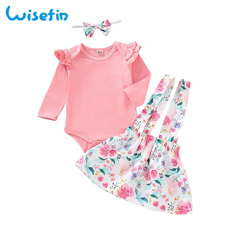 Wisefin Baby Girl Clothes Set Cute Toddler Girl Clothes Set Flower Clothe For Baby Set Baby Outfits 3Pcs Bodysuit+Skirt+Headband Wisefin Baby Girl Clothes Set Cute Toddler Girl Clothes Set Flower Clothe For Baby Set Baby Outfits 3Pcs Bodysuit+Skirt+Headband