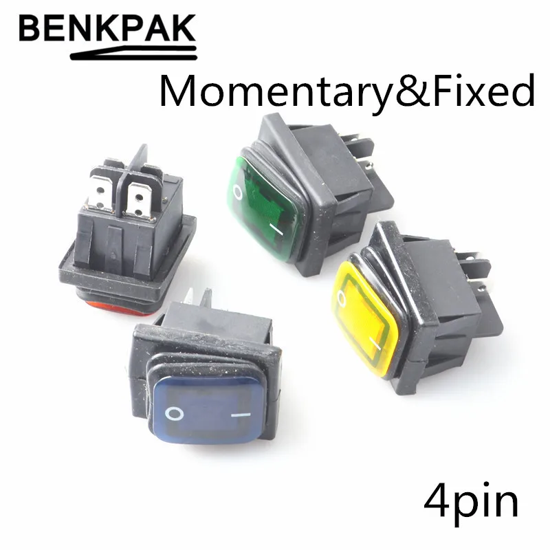 self locking fixed locking & Momentary Waterproof 4Pin Rocker Switch 2