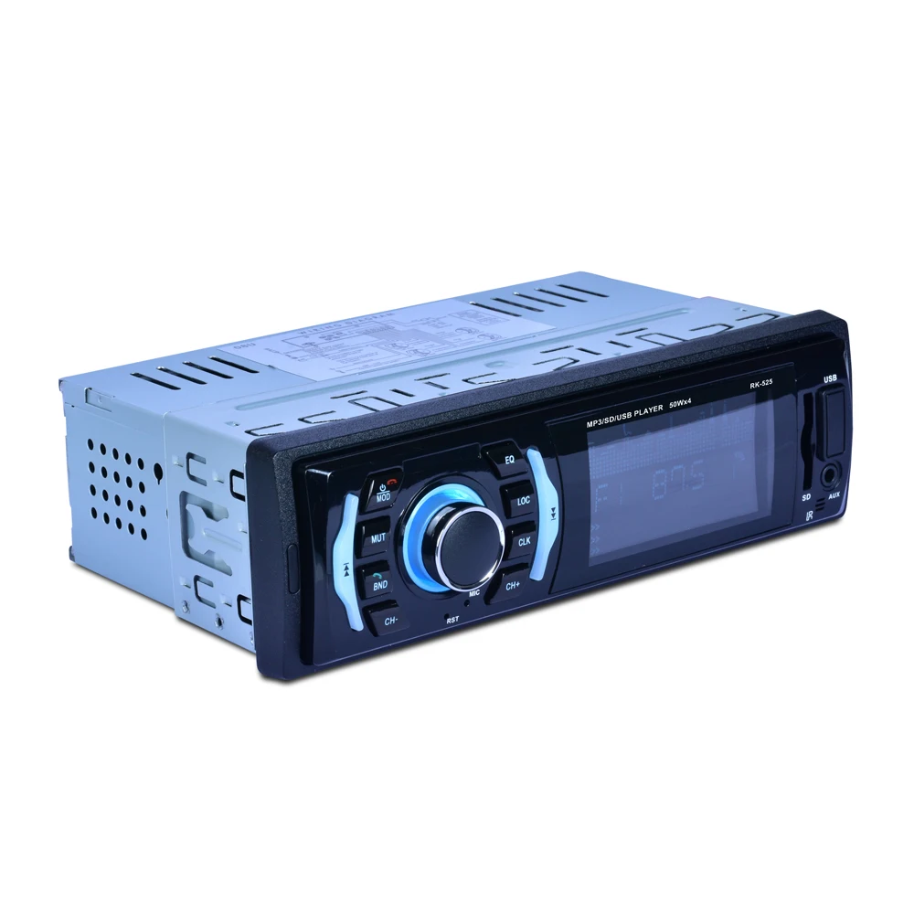Автомобильный MP3 плеер с фиксированной панелью подсветкой 7 цветов BT FM радио 12 В