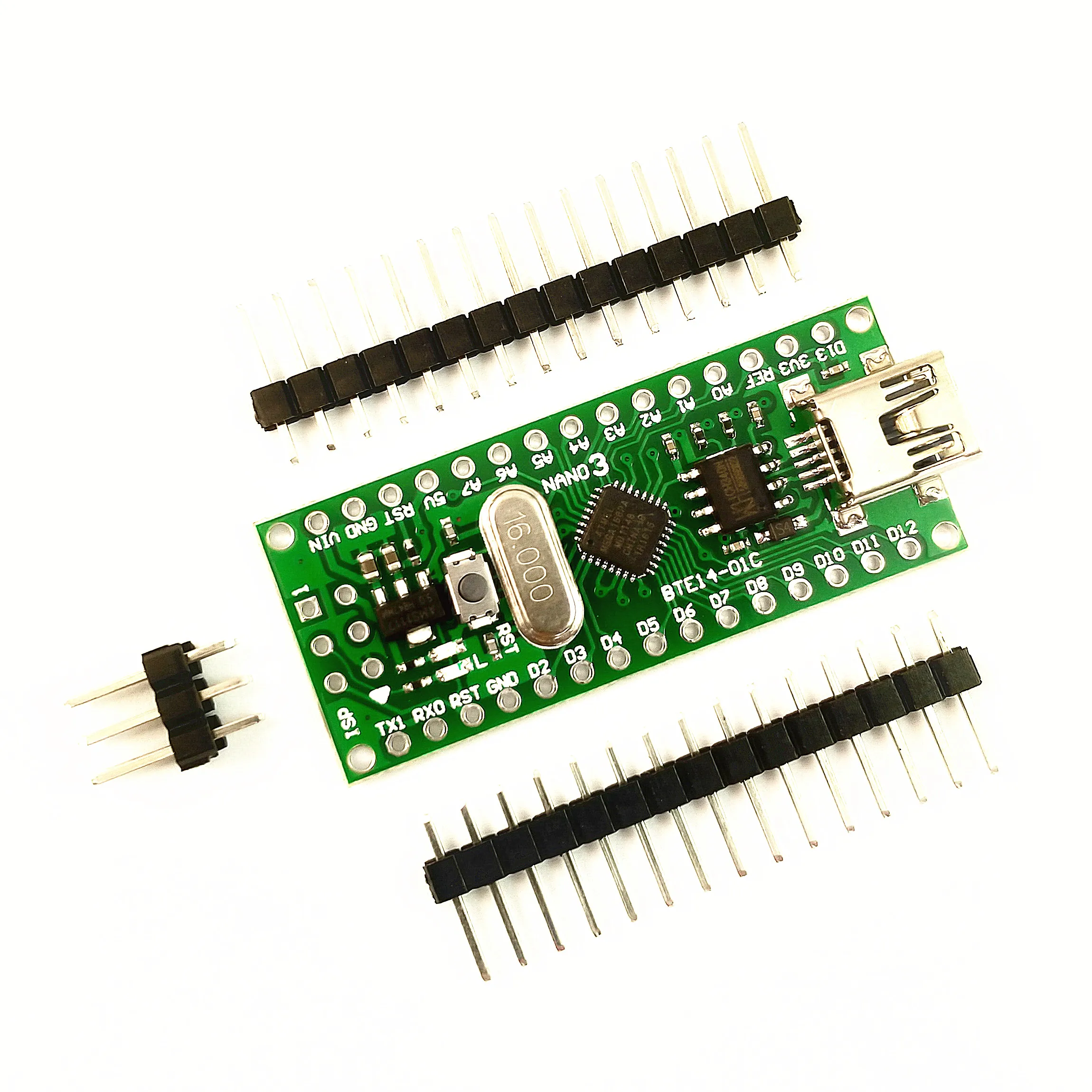 10 шт. Nano V3 ATmega168, CH340, mini USB, совместим с Arduino Nano V3.0 BTE14-01C M168