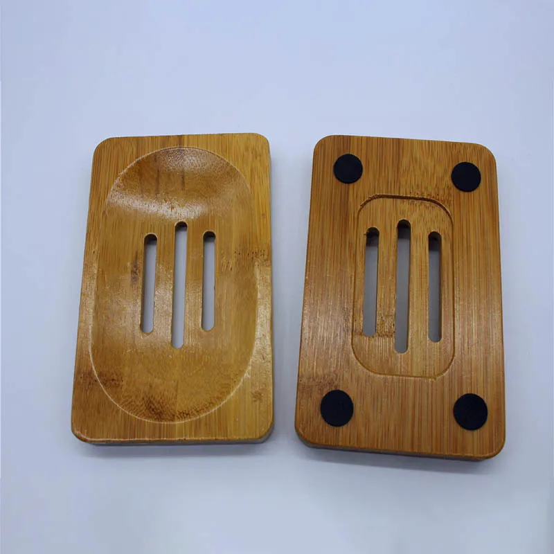 

Mould Proof Soap Dish Bathroom Supplies Soap Container Tray Natural Wooden Portable Draining Holder Soap Box