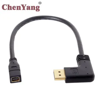 

10pcs/lot male 90 Degree Right Angled DP DisplayPort to Mini DP DisplayPort Female Cable for Displays Monitors