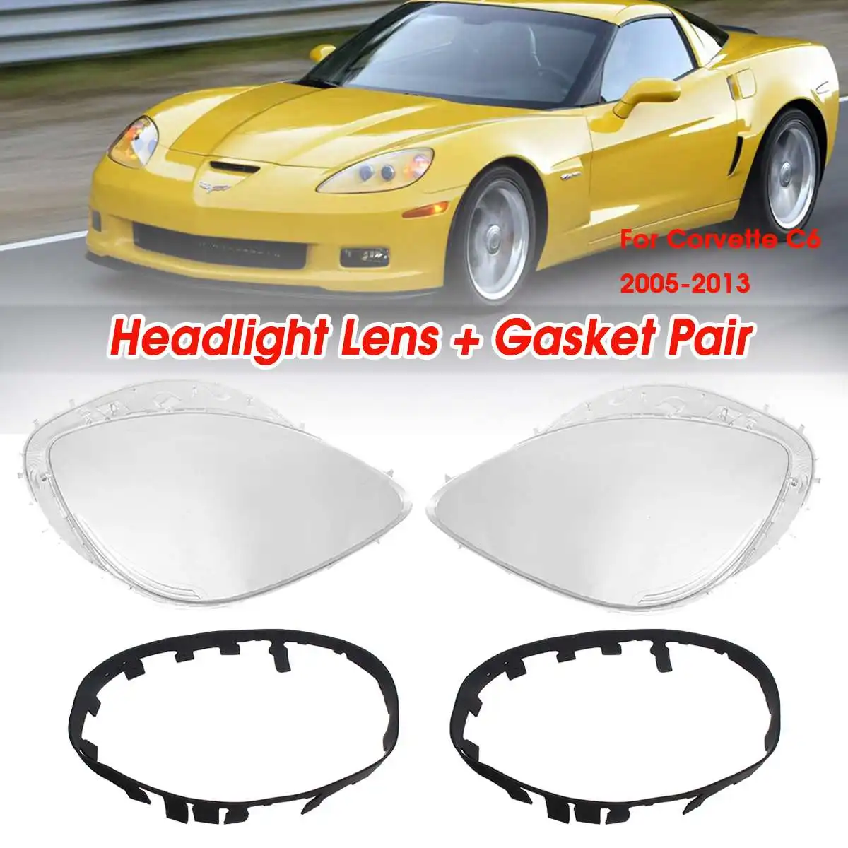 1Pair Left&Right Lenses Replacement Covers Headlight Replacement Lens