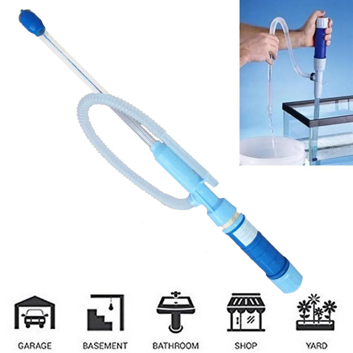 

Syphon Pump Battery Power Liquid Gas Water Fish Tank Battery Fuel Transfer Pump Hand-held Home Tool Accessories Widely Used New