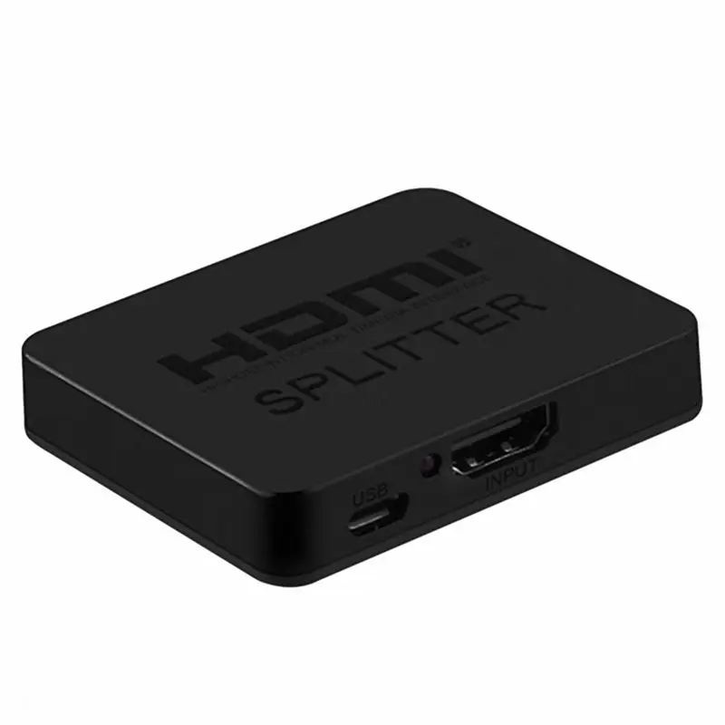 HDMI сплиттер 1x2 1 вход 2 выхода усилитель коммутатор Box Hub поддержка 4KX2K 3D 2160p 1080p (один
