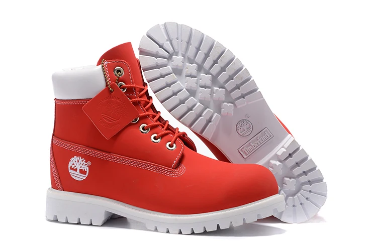 Классические мужские ботинки TIMBERLAND 10061 с красной вышивкой на весну/осень Модные