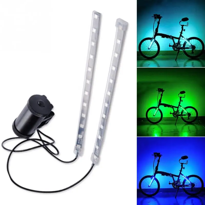 12 RGB LED Bike Bicycle Wheel Valve Spoke LED Light Lamp Strap Bar 5