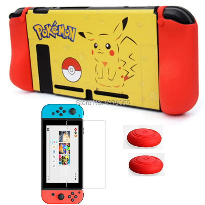 Силиконовый чехол для Nintendo Switch NS Joycon защитная пленка из закаленного стекла и