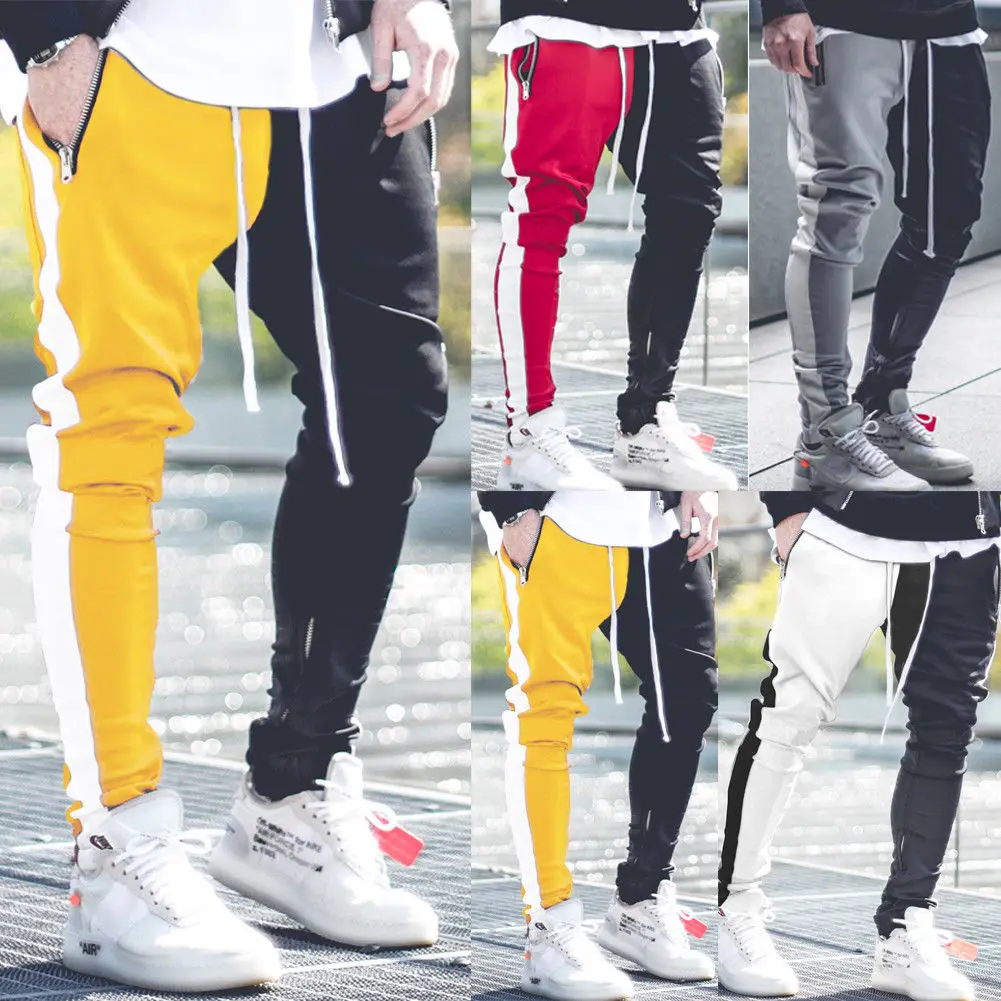 two color track pants
