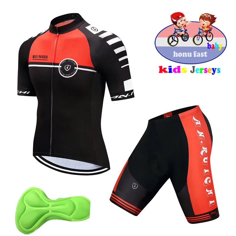 

Children black&red Cycling Jersey Shorts Set Mountain Bike Clothing kids Bicycle Clothes Wear Maillot Ropa Ciclismo Cycling Set