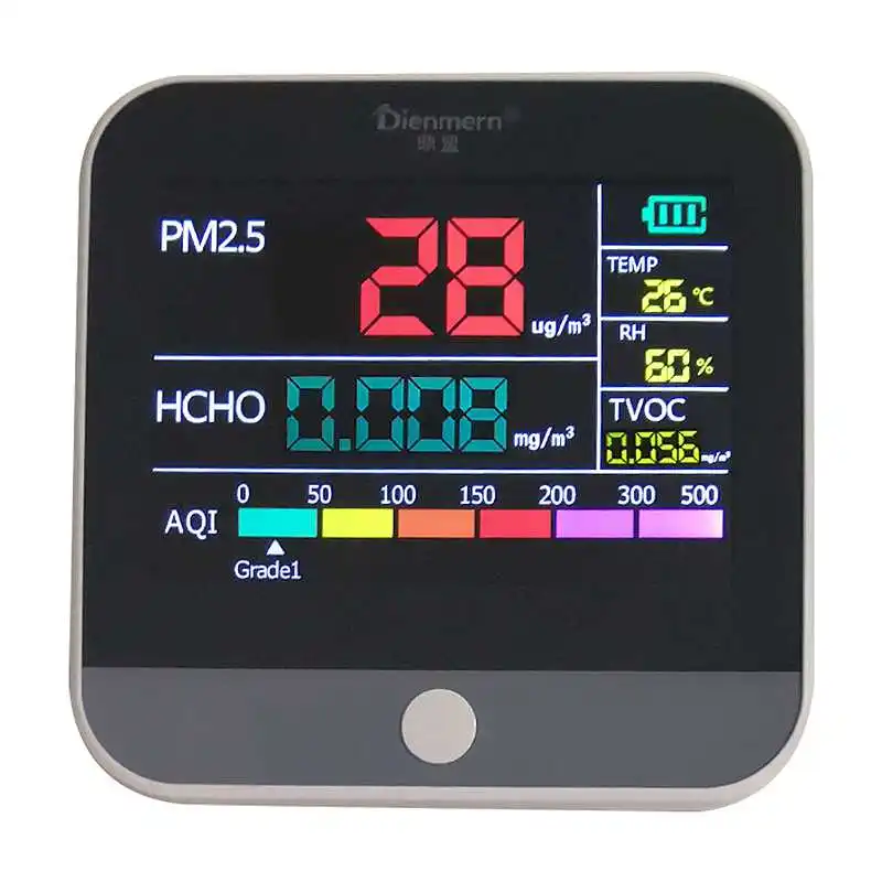 

Dienmern Digital Air Quality Monitor Hcho Pm2.5 Detector Tester Gas Monitor/Gas Analyzer/Temperature Humidity Meter Diagnostic