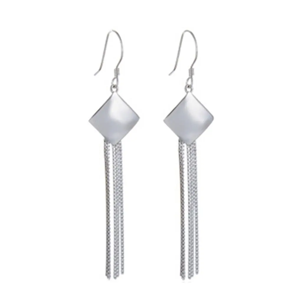 

S925 Sterling Silver Fashion Long Style Tassel Dangle Earrings Sexy Earrings Accessories Fashion Earrings for Women