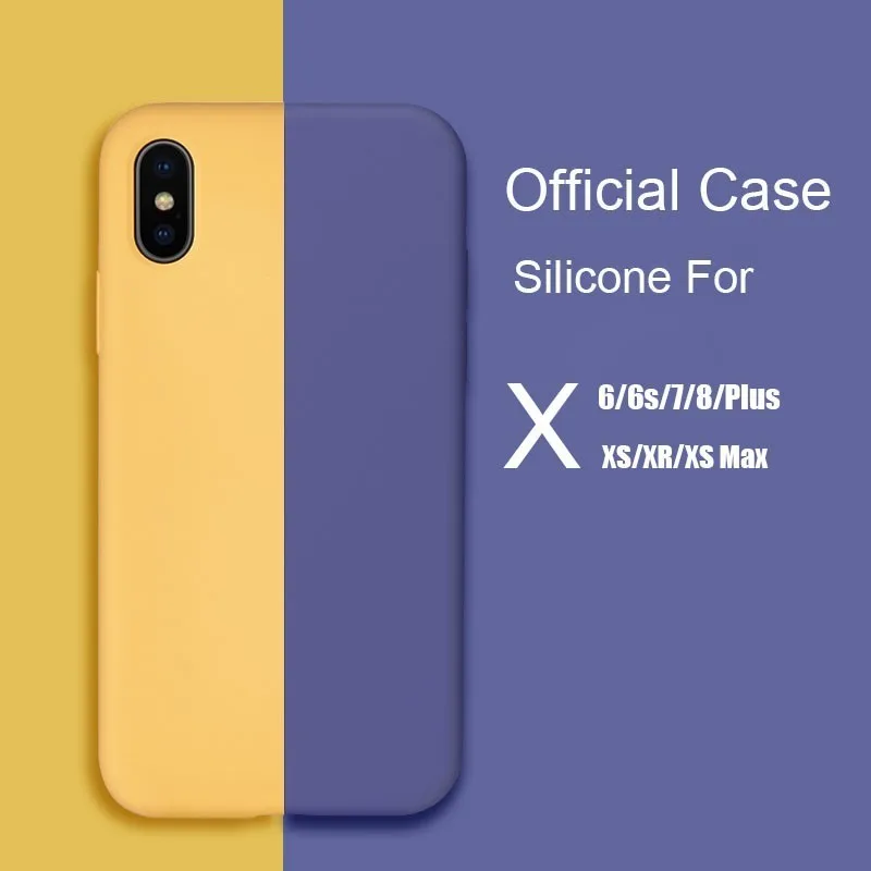 

Soft Silicone Case for iPhone 6 6s 7 8 Plus Plain Color Clear Case Cover For iPhone X Xs Max XR Coque Capa Bumper Shockproof