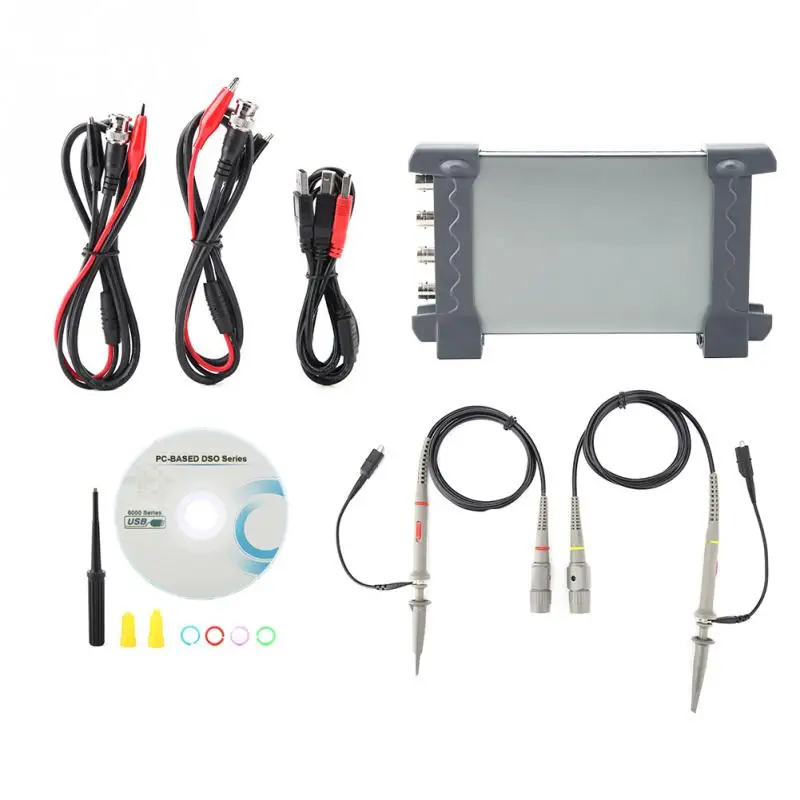 Hantek 6104BC PC USB2.0 цифровой осциллограф 4CH 100 МГц 1GSa/s 64K 2019 Новый | Инструменты