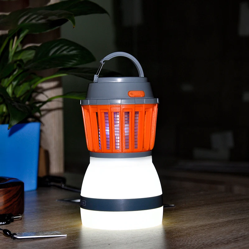 

LED Waterproof Mosquito Killer Camping Lamp USB Rechargeable&Solar Pest Repeller Tent Light For Indoor Outdoor Home Travel Light