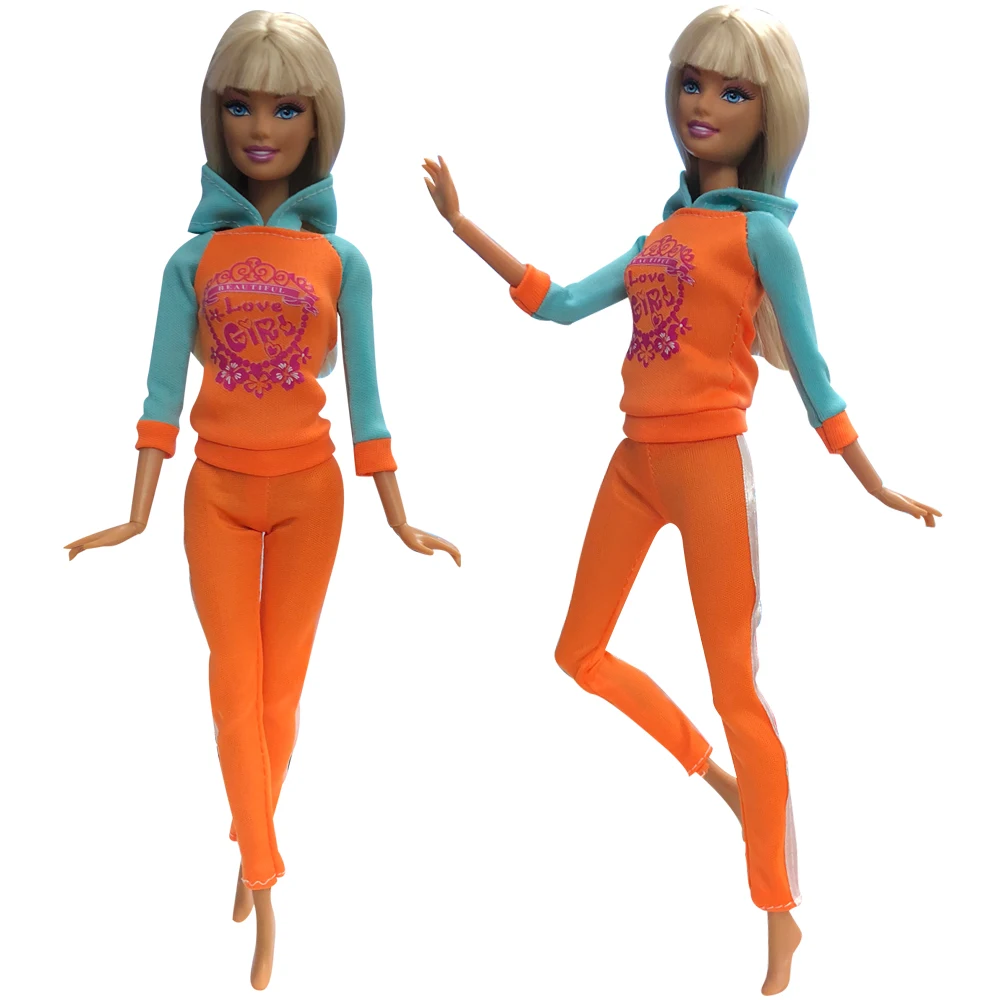 Nk One Set Sport Per Il Tempo Libero A Maniche Lunghe Cool Running Sportswear Yoga Clothes Dress For Barbie Doll Accessories