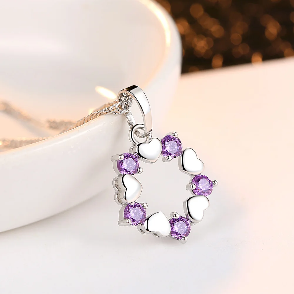 

Zouxiansheng Necklace Necklaces Pendants Vintage Decoration Metal Fashion Women Pendants Purple/silver