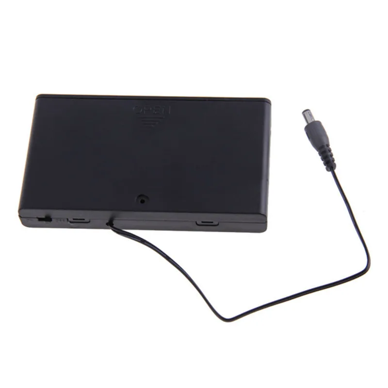 

1Pcs Durable 8 AA Cells 12V Battery Holder Case Clip Holder Box Case Cover ON OFF Switch Wire Lead Portable High Quality