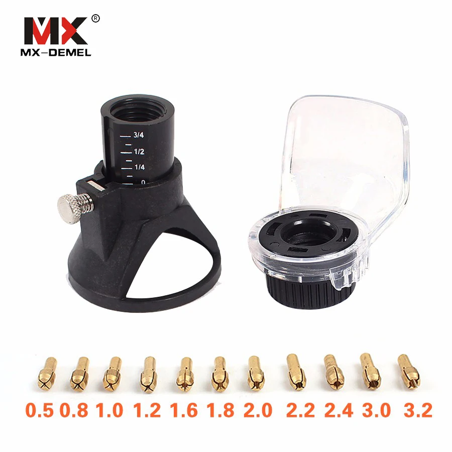 

13pcs A550 Shield Dremel Rotary Tool and Dremel Drill Dedicated Locator Horn Attachment Accessories with Brass Collet