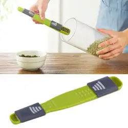 Новый Регулируемый Мультифункциональный кухонный измерительный ложки аксессуары зеленый