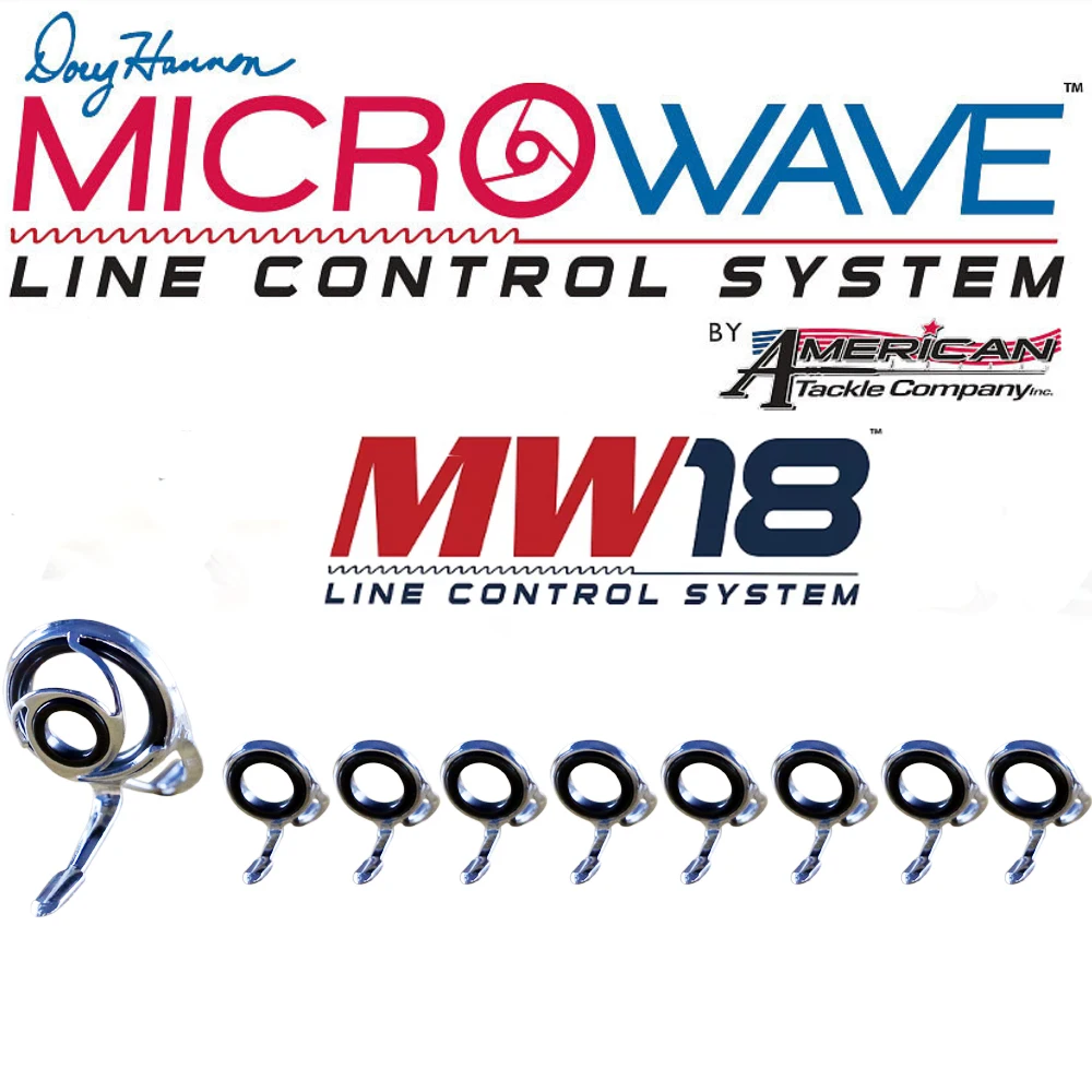

American Tackle Company 9pcs/set MicroWave 18 Line Control System Casting Guide Set Kit DIY Rod Component Repair