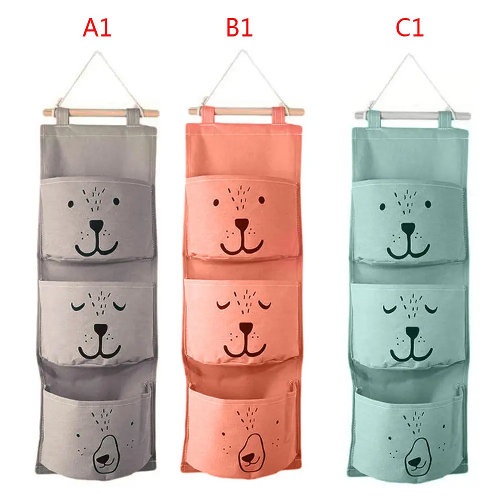 3 Pockets Cute Wall Hanging Storage Bag Closet Organizer Linen Closet Storage Bag Children Room Stuff Organizer Pouch Decor 3 Pockets Cute Wall Hanging Storage Bag Closet Organizer Linen Closet Storage Bag Children Room Stuff Organizer Pouch Decor
