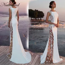 NATTEMAID белое платье в сеточку с цветочным узором, элегантное сексуальное длинное платье для свадьбы, женские вечерние платья в пол для банкета, Vestido
