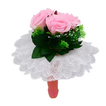 Букет пениса Забавный эротический Новинка Пластиковые поддельные цветы белый кружевной Цветочный букет для мальчишника вечерние свадебные девушки ночь