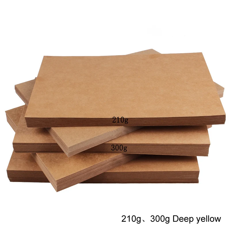 80-300 gsm крафт-бумага A4 коричневая крафт-бумага сделай сам ручная работа для изготовления карт высокого качества картон 50 шт плотная бумажная доска