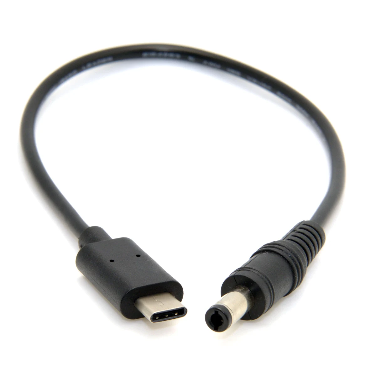 

USB-C USB 3.1 Type C to DC 5.5 2.5mm Power Plug Extension Charge Cable for Apple New Laptop 20cm Black USA