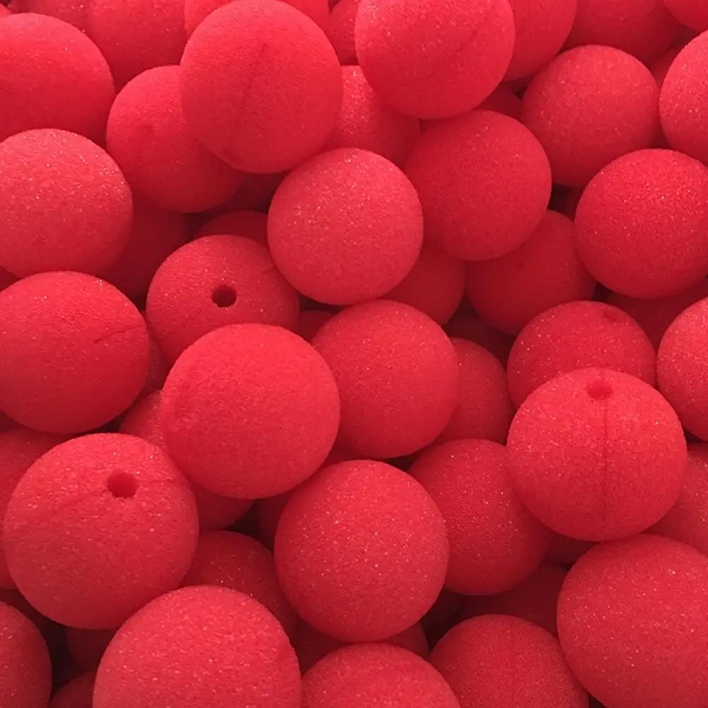 

50PCS Circus Clown Red Nose Sponge Ball Party Cosplay Festival Props High Elastic Sponge Quick Delivery