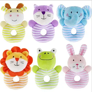 

Pudcoco High Quality Baby Rattle Toys Little Rattle Sound Multi-Color Animal Rabbit Elephant Frog Deer Lion Cat