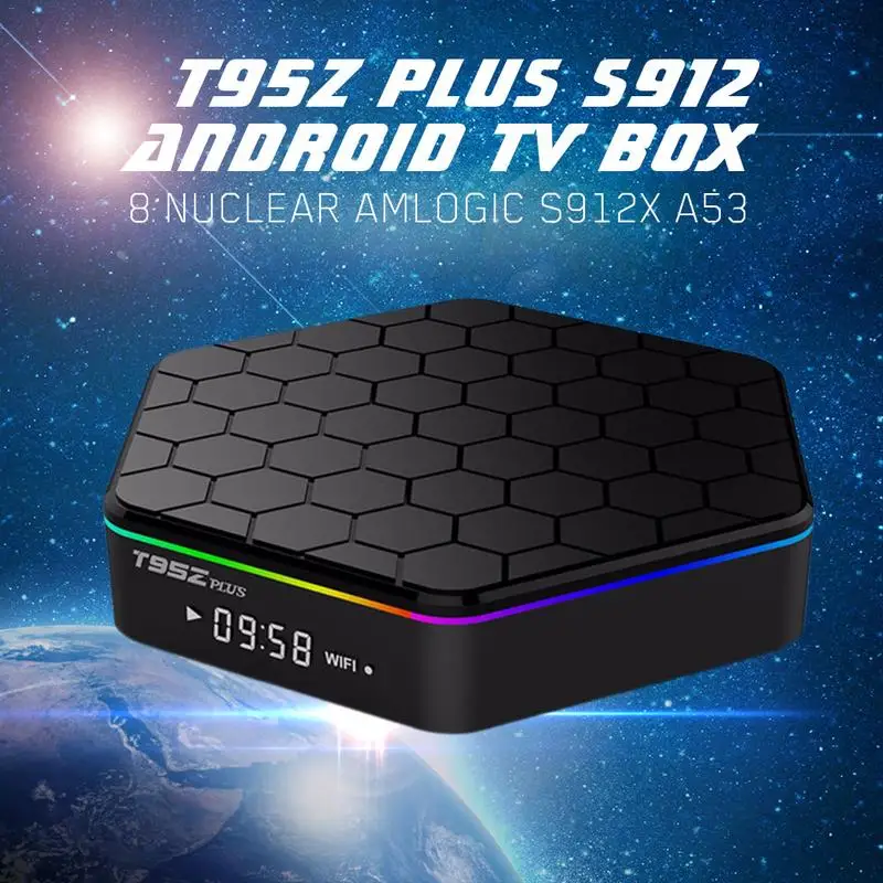 

[Genuine]T95Z Plus S912 Android7.1 TV Box HDTV Set-top Box 3G/32GB Eight-core Dual-band WiFi Bluetooth 4.0 Network Player