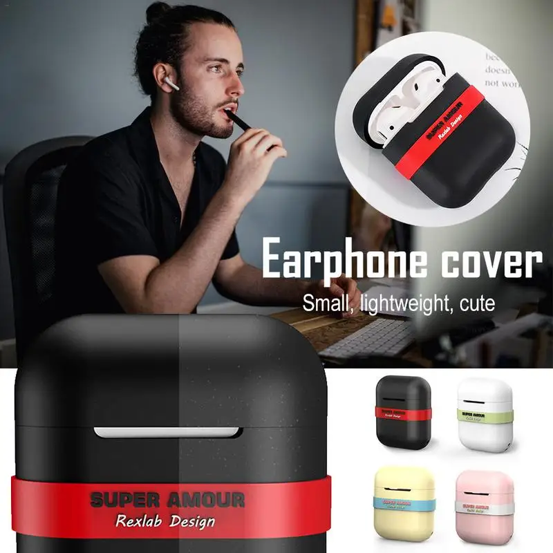 

Protective Cover For AirPods Innovative Silicone Soft All-inclusive Anti-drop Protective Case Wireless Bluetooth Headset