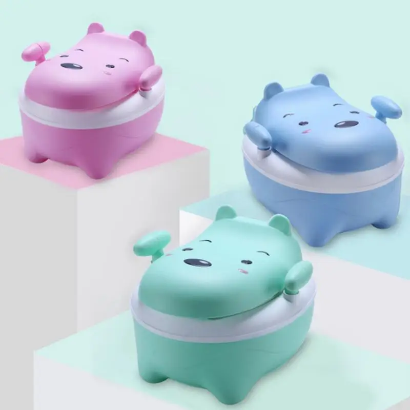 

Baby Potty Toilet Trainer Seat Bear Moderate Hardness Children Cartoon Toilet