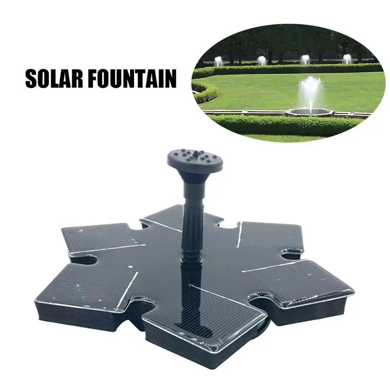 

200L/H Mini Solar Fountain Solar Water Fountain Garden Pool Pond Outdoor Solar Panel Floating Fountain with 7 Selectable Sprayer