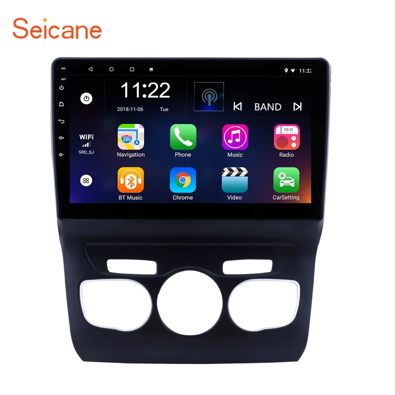 

Seicane 10.1" HD Touchscreen Android 8.1 GPS Navigation System Bluetooth Radio For 2013 2014 2015 2016 Citroen C4 Support DVR