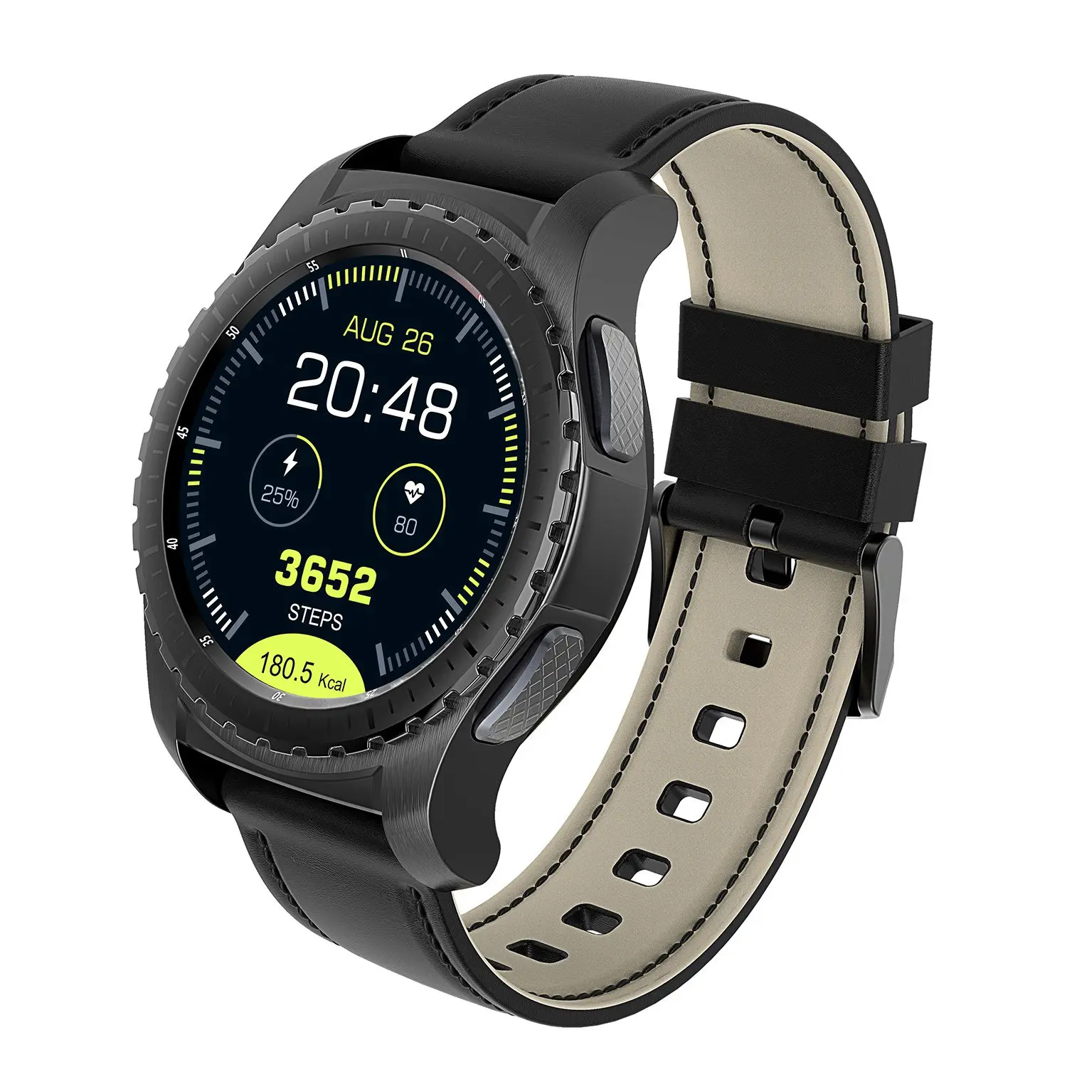 

KW28 Bluetooth Smart Watch Support SIM/TF Card Men Wristwatch Fitness Tracker Heart Rate For Android IOS Phone