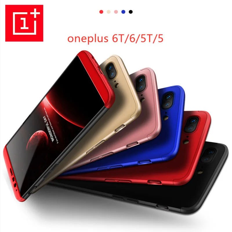 

Oneplus 6 Oneplus 5 / 5T Cover Coque Fundas For Oneplus 6 Case 360 Full Protection Matte Hard PC For OnePlus 6T Back Case