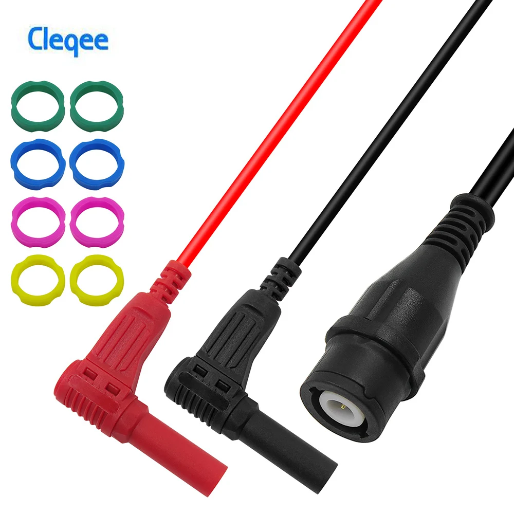 Cleqee P1207 BNC штекер на 4 мм правый угол банан вилки Q9 соединение RG58 коаксиальный