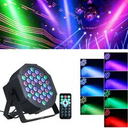 Новый светодиодный дисвечерние ко-вечеринка сценический свет 36 led RGB мини сценический Par освещение светильник с RF пульт дистанционного