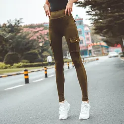 Pockets Army Green Push Up Legging Sportswear Fashion Buttons Athleisure Leggings Fitness Women's Clothing Jeggings Pockets Army Green Push Up Legging Sportswear Fashion Buttons Athleisure Leggings Fitness Women's Clothing Jeggings
