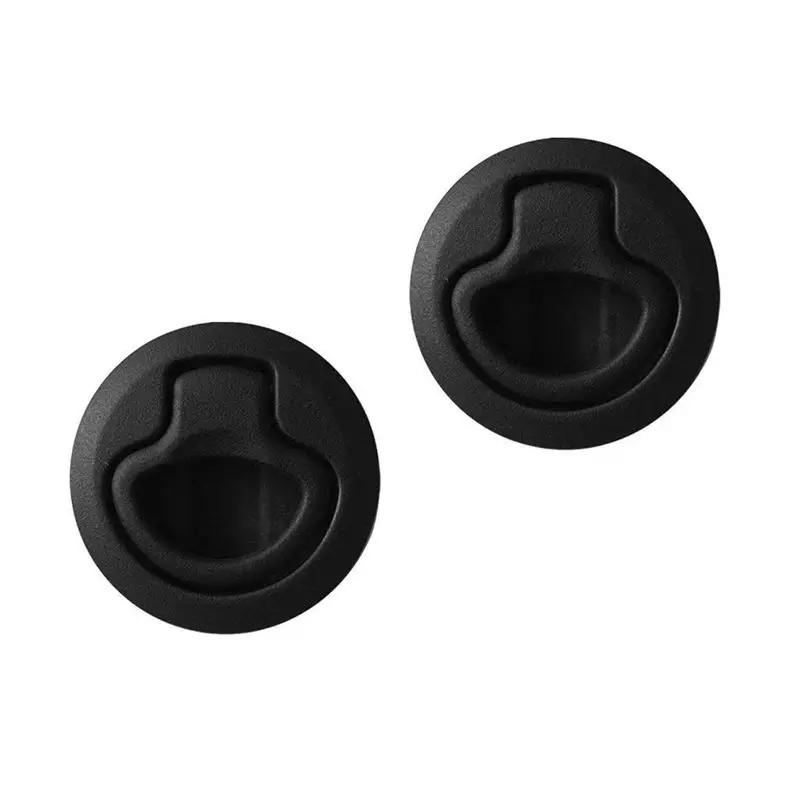

Round Black Nylon 2inch Flush Pull Slam Latch for RV Boat Marine Deck Hatch 1/2inch Door Replacement Parts
